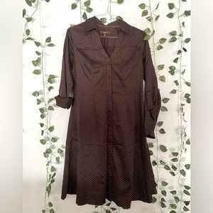 Mero a size 14 polka dot dress brown